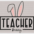 Teacher Bunny Easter DTF Heat Transfer, Easter Design - ready2transfer