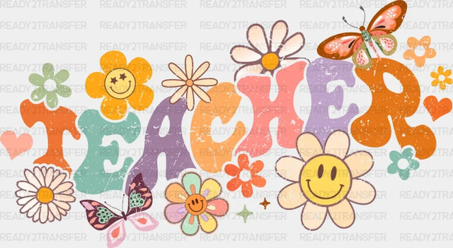 Teacher Flowers DTF Transfer ready2transfer