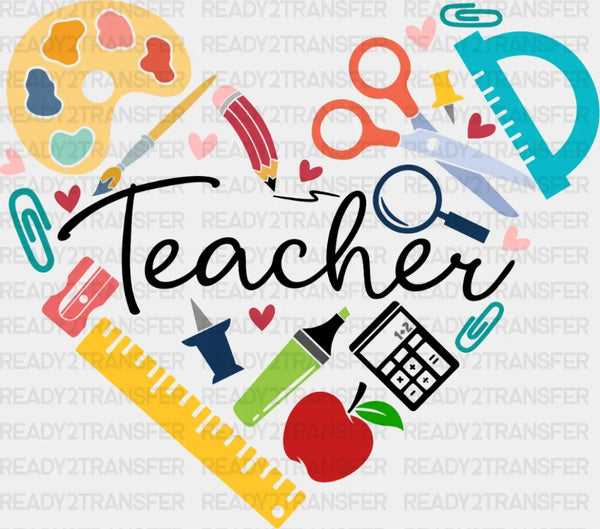 Teacher Heart DTF Transfer
