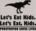 Teacher Let's Eat, Kids DTF Heat Transfer ready2transfer Black