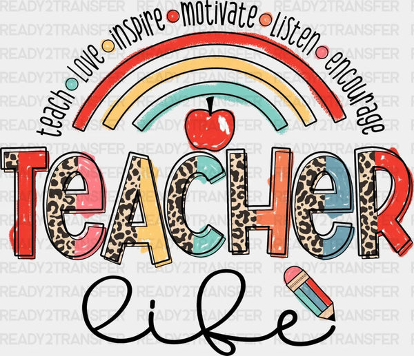 TEACHER LIFE MOTIVATE DTF Transfer