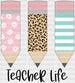 Teacher Life Pencil DTF Transfer ready2transfer Black
