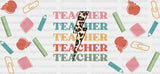 Teacher Lightning Bolt - Cup Wrap Uv Sticker Permanent Dtf Decal