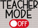 Teacher Mode DTF Heat Transfer ready2transfer Black