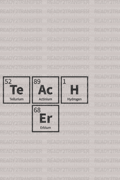 Teacher Periodic Table DTF Transfer - ready2transfer