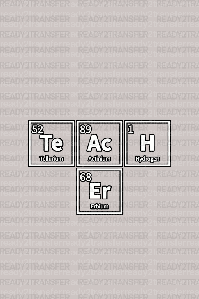 Teacher Periodic Table DTF Transfer - ready2transfer