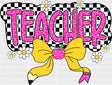Teacher Pink And Yellow - Teachers DTF Transfer