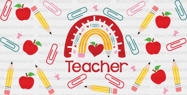 Teacher Rainbow - Cup Wrap Uv Sticker Permanent Dtf Decal