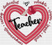 TEACHER RED PENCIL DESIGN DTF Transfer ready2transfer Black