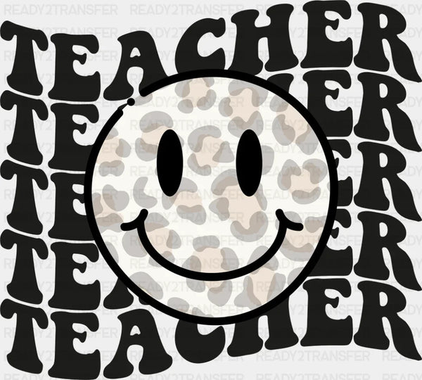 Teacher Retro Smiley - Teachers DTF Transfer