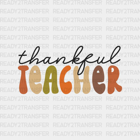 Teacher Thankful Dtf Transfer