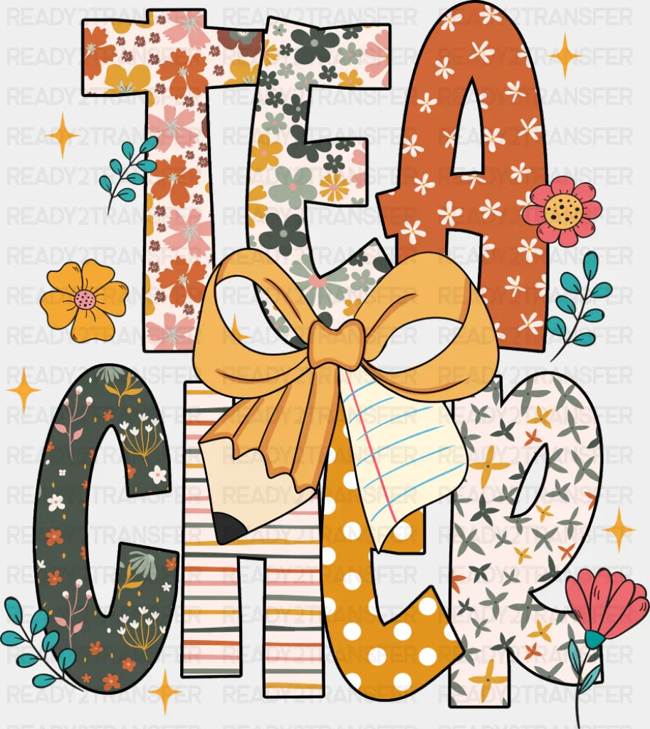 Teacher Yellow Ribbon - Teachers DTF Transfer