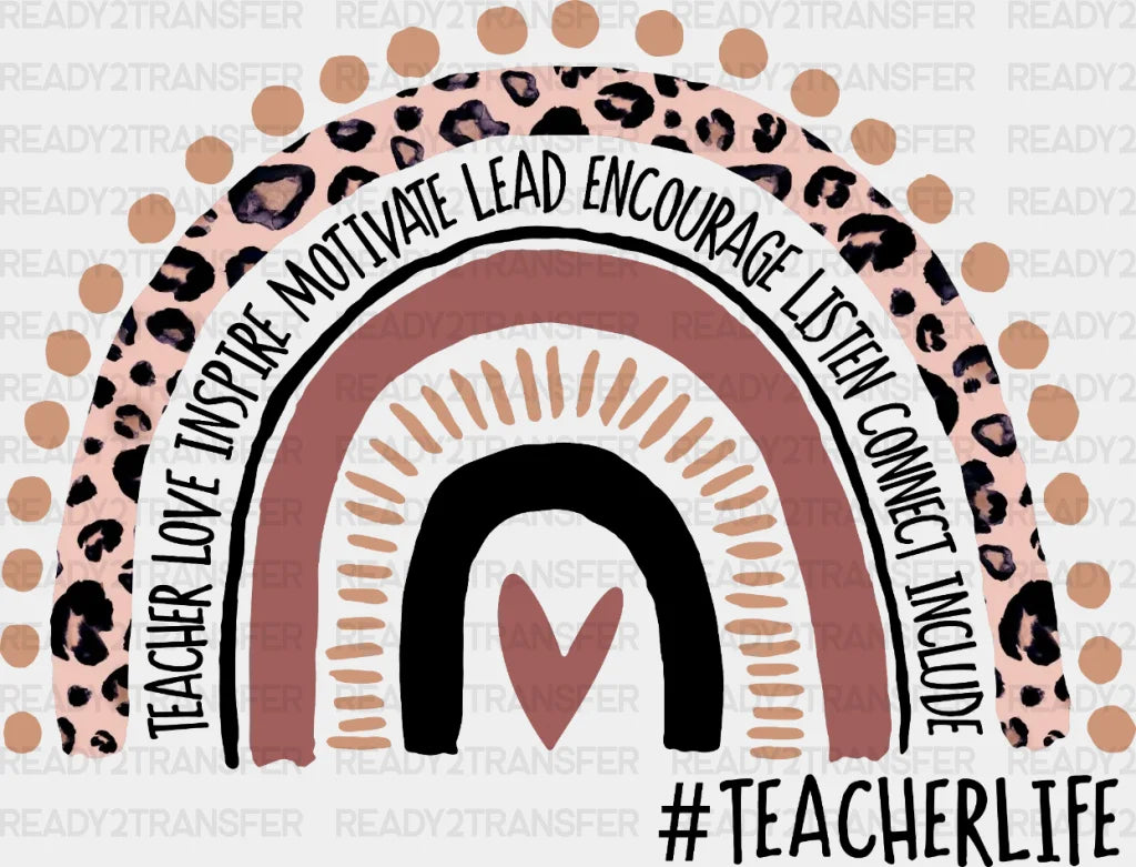 Teacherlife Rainbow Dtf Heat Transfer