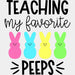 Teaching My Favorite Peeps Easter DTF Heat Transfer, Easter Design ready2transfer Black