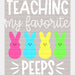 Teaching My Favorite Peeps Easter DTF Heat Transfer, Easter Design ready2transfer White