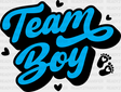 Team Boy Blue Design - Gender Reveal Dtf Transfer Adult Unisex S & M (10’’) / Dark Color (See