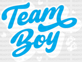 Team Boy Blue Design - Gender Reveal Dtf Transfer Adult Unisex S & M (10’’) / Light Color (See