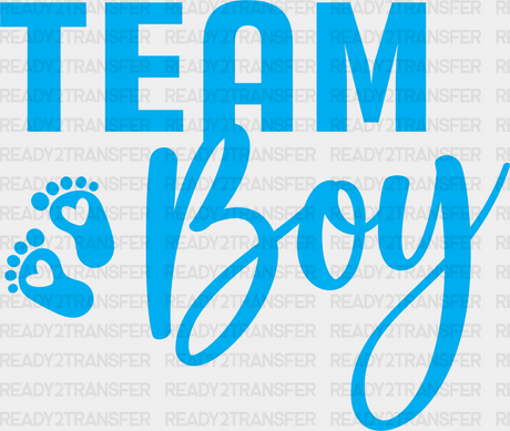 Team Boy Cursive Design - Gender Reveal Dtf Transfer