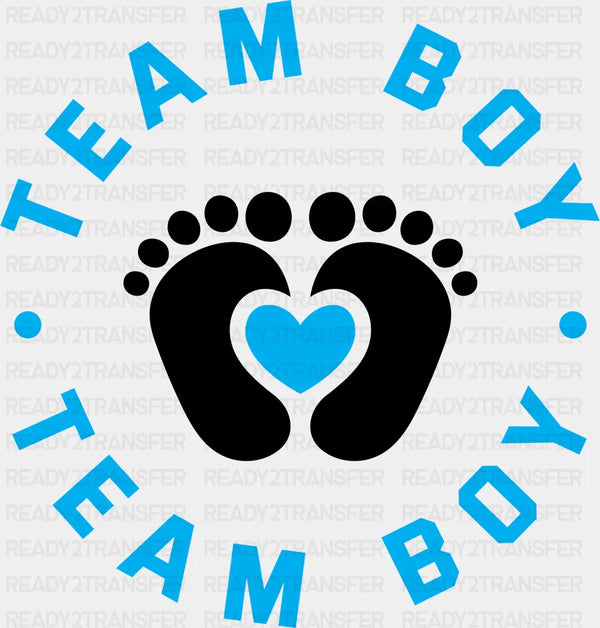 Team Boy Feet Design - Gender Reveal DTF Transfer