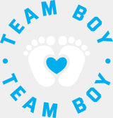 Team Boy Feet Design - Gender Reveal Dtf Transfer Adult Unisex S & M (10’’) / Light Color (See