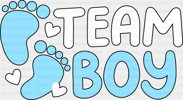 Team Boy Foot Print - Gender Reveal DTF heat transfer