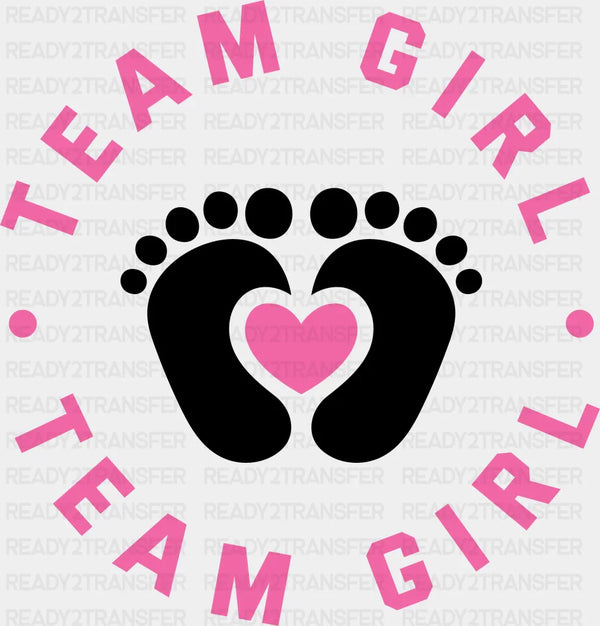 Team Girl Feet Design - Gender Reveal DTF Transfer