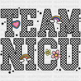 Team NICU B&W Checkered - NICU Nurse DTF Transfers ready2transfer Dark Color Design (See Imaging)