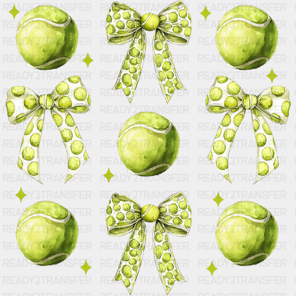 Tennis Balls & Ribbons - Tennis DTF Transfers ready2transfer