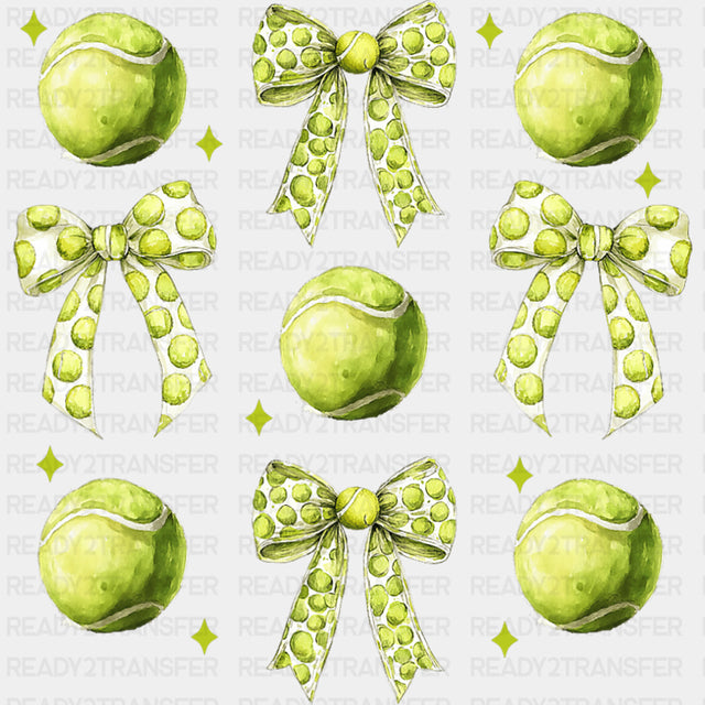 Tennis Balls & Ribbons - Tennis DTF Transfers ready2transfer