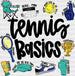 Tennis Basics - Tennis DTF Heat Transfer ready2transfer Black