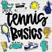 Tennis Basics - Tennis DTF Heat Transfer ready2transfer White