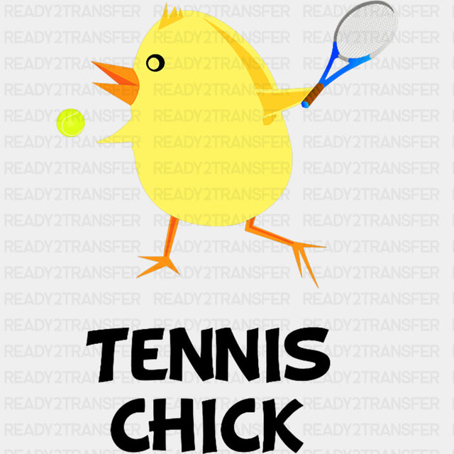 Tennis Chick - Tennis DTF Transfers ready2transfer Dark Color Design (See Imaging)