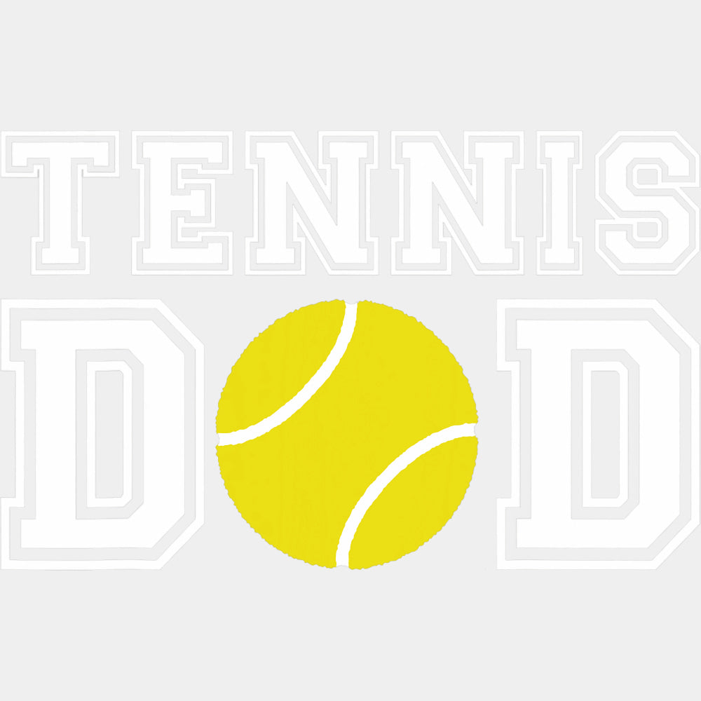 Tennis Dad, B&W - Tennis DTF Transfers ready2transfer Light Color Design (See Imaging)
