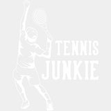 Tennis Junkie B&W - Tennis DTF Transfers ready2transfer Light Color Design (See Imaging)
