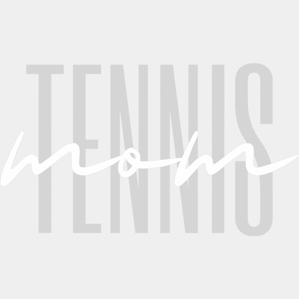 Tennis Mom B&W Design - Tennis DTF Transfers ready2transfer Light Color Design (See Imaging)