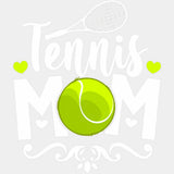 Tennis Mom, Green Hearts - Tennis DTF Transfers ready2transfer Light Color Design (See Imaging)