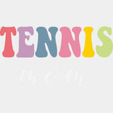 Tennis Mom, Retro Colorful - Tennis DTF Transfers ready2transfer Light Color Design (See Imaging)