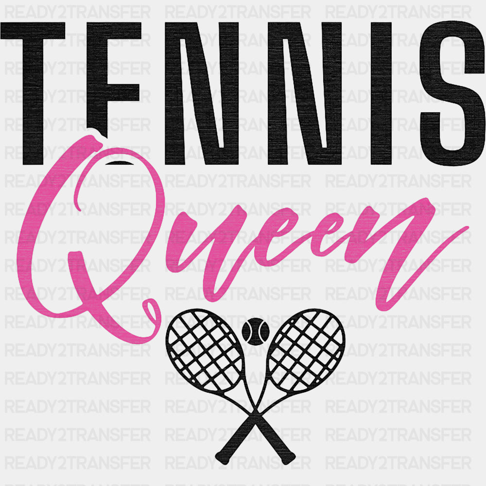 Tennis Queen, Pink Design - Tennis DTF Transfers ready2transfer Dark Color Design (See Imaging)