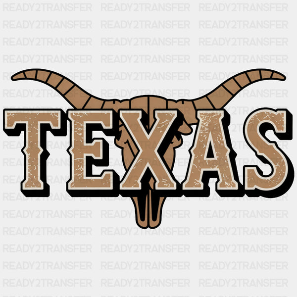 Texas Bull Skull - States & Cities DTF Transfer
