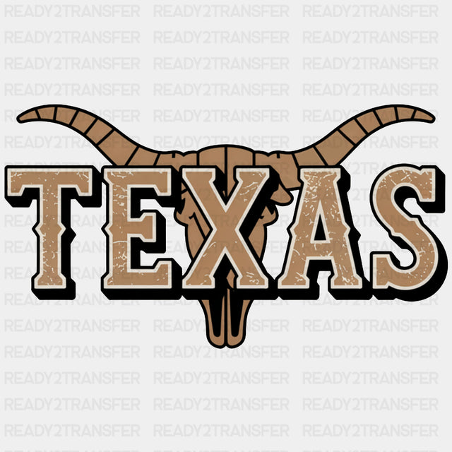 Texas Bull Skull - States & Cities DTF Transfer ready2transfer