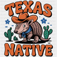 Texas Native Armadillo - States & Cities DTF Transfer ready2transfer