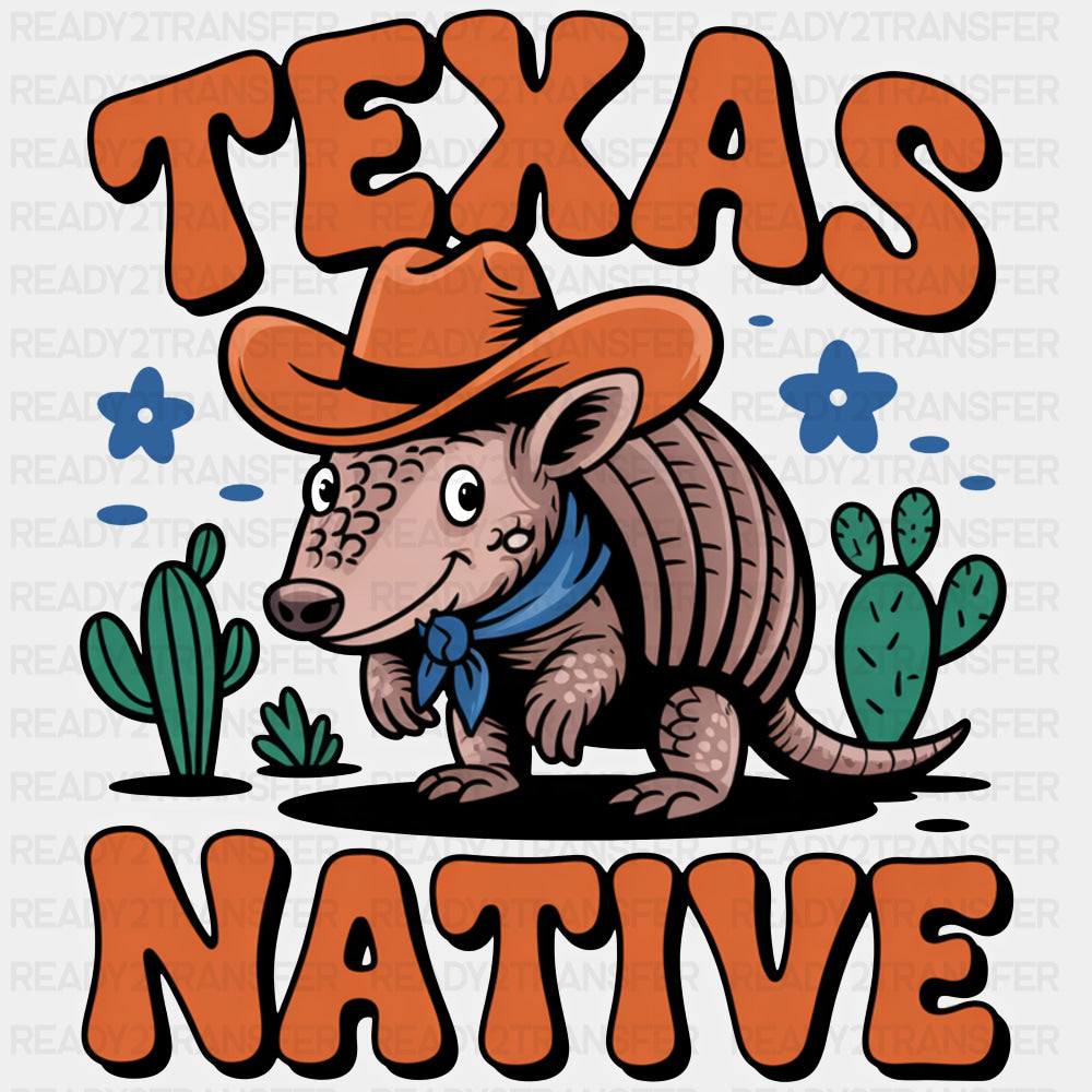 Texas Native Armadillo - States & Cities DTF Transfer ready2transfer