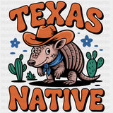 Texas Native Armadillo - States & Cities DTF Transfer ready2transfer