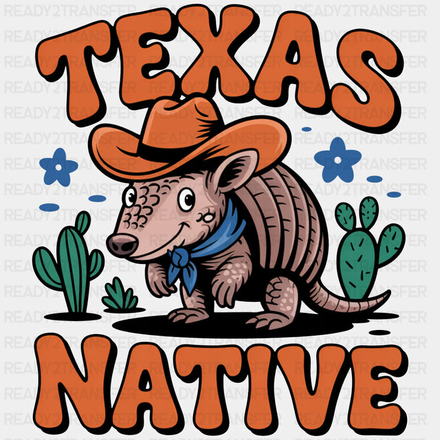 Texas Native Armadillo - States & Cities DTF Transfer ready2transfer
