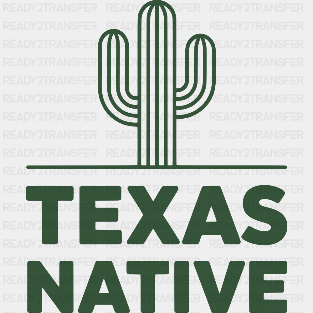 Texas Native Cactus Design - States & Cities DTF Transfer ready2transfer