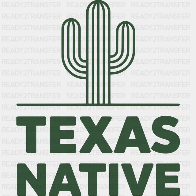 Texas Native Cactus Design - States & Cities DTF Transfer ready2transfer
