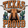 Texas Proud Bull & Cacti - States & Cities DTF Transfer ready2transfer