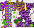 Texas Tx Mardi Gras Design Dtf Transfer