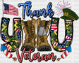 Thank You Veteran Fireworks Design - Army Dtf Transfer Adult Unisex S & M (10’’) / Dark Color