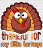 Thankful For My Turkeys Red Ribbon - Thanksgiving Dtf Transfer Adult Unisex S & M (10’’) / Dark